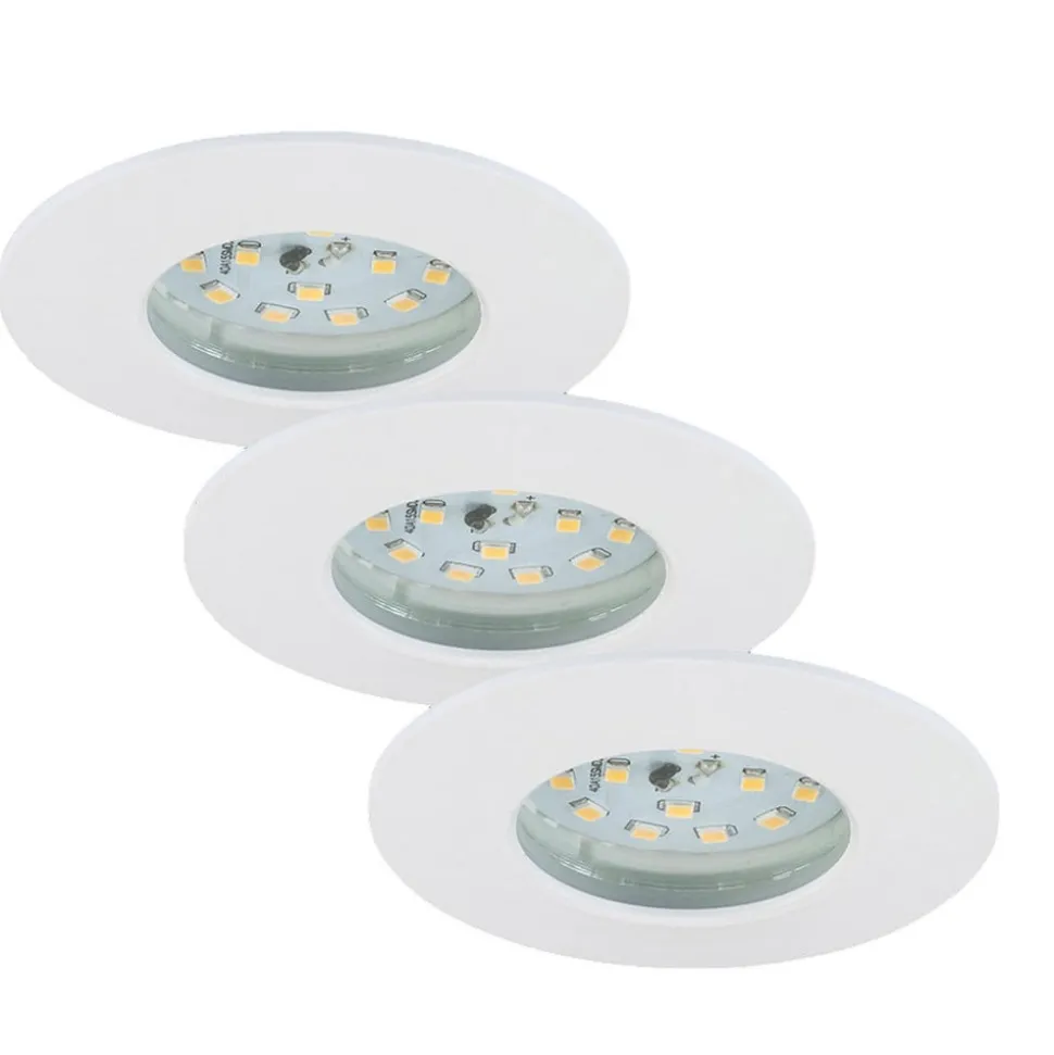 LED-indbygningslampe Attach Dim, IP44, sæt med 3, hvid