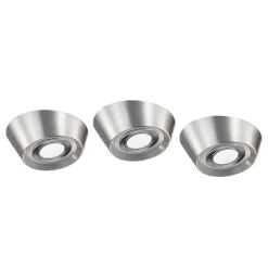 LED-indbygningslampe PAL CF, 12 cm Ø i sæt af 3