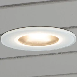 LED-indbygningslampe 7875 til udendørs loft, hvid