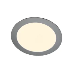 LED-indbygningspanel Justus, Ø 14,5 cm, sølv, IP44