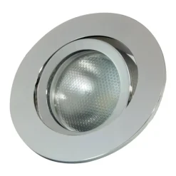 LED-indbygningsring Decoclic GU10.3, rund, sølv