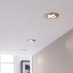 LED-indbygningsspot Andrej, rund, aluminium, sæt med 3 stk