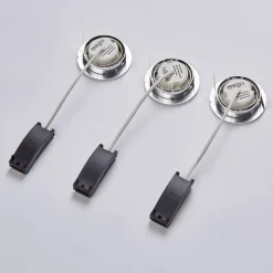LED-indbygningsspot Andrej, rund, aluminium, sæt med 3 stk