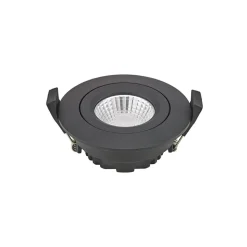 LED indbygningsspot Diled, Ø 8,5 cm, 6 W, 3.000 K, sort