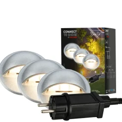 LED-indbygningsspot 3922034, IP65, 12 V, startsæt med 3, Ø 3,5 cm