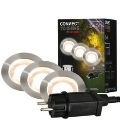 LED-indbygningsspot 3912032 IP67 12V 3x-startersæt Ø3cm stål
