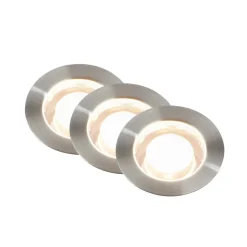 LED-indbygningsspot 3915032 IP67 12V 3x-tilbehør 4,5cm stål