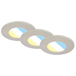 LED-indbygningsspot 7598 3sæt CTS nikkel mat