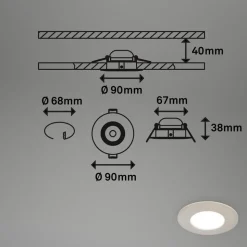 LED-indbygningsspot 7598 3sæt CTS nikkel mat