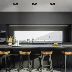 LED-indbygningsspot 7602 3sæt IP65 3.000 K sort