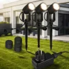 LED jordspydspot 3927035 12 V startsæt med 3, sort Ø 4 cm