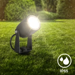 LED jordspydspot 3927035 12 V startsæt med 3, sort Ø 4 cm