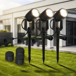 LED jordspyd 3928035 12 V 3x forlængelse sort Ø 4 cm