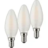 LED-kerte E14 4 W 2.700 K, 3 stk, 470 lm, mat