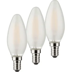 LED-kerte E14 4 W 2.700 K, 3 stk, 470 lm, mat