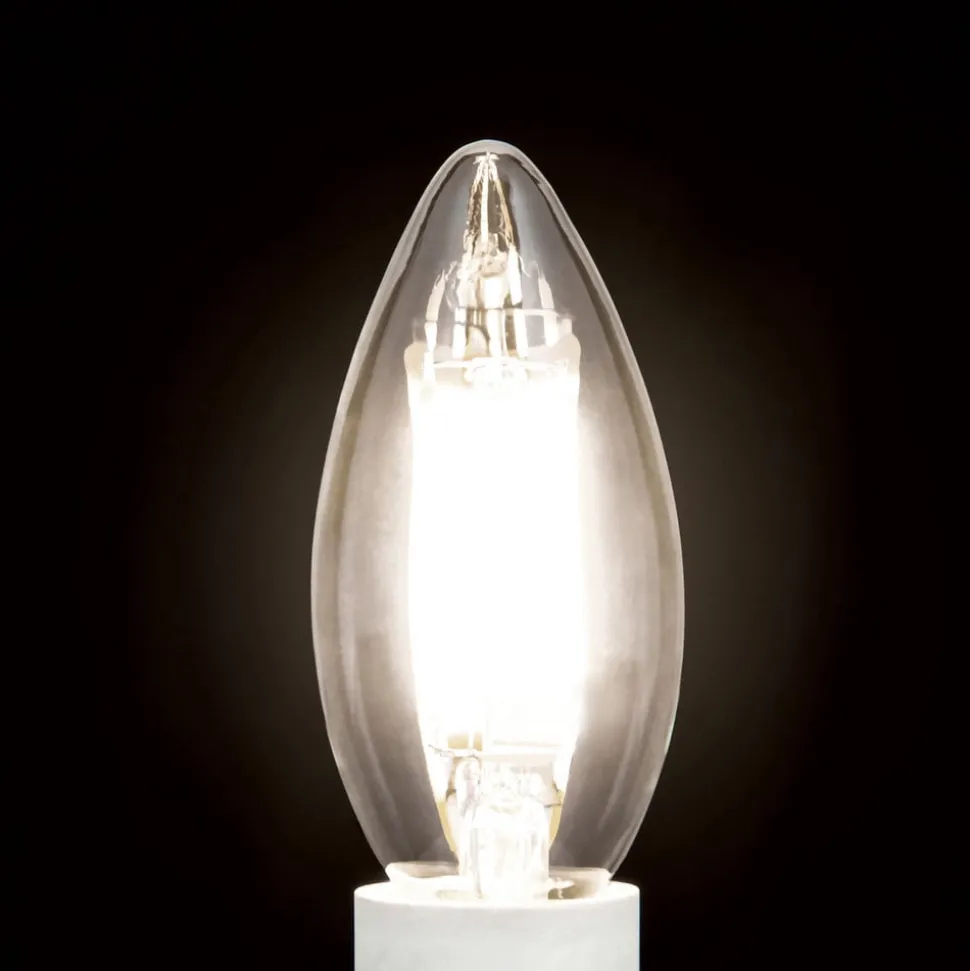LED-kertepære E14 4,5 W C35 Filament 827 dæmpes