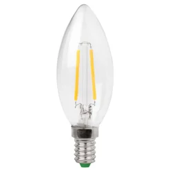 LED-kertepære E14 3W glødetråd klar, varmhvid
