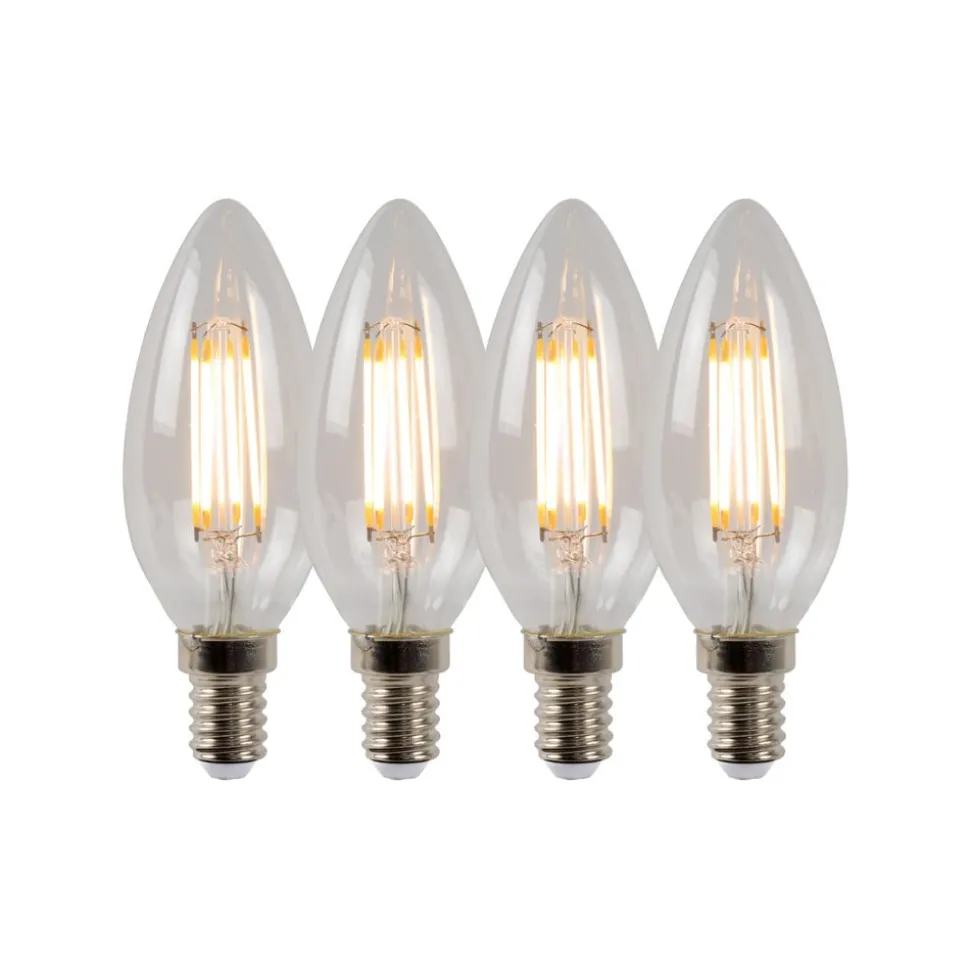 LED-kertepære E14 4W 2700K dæmpbar sæt med 4 stk