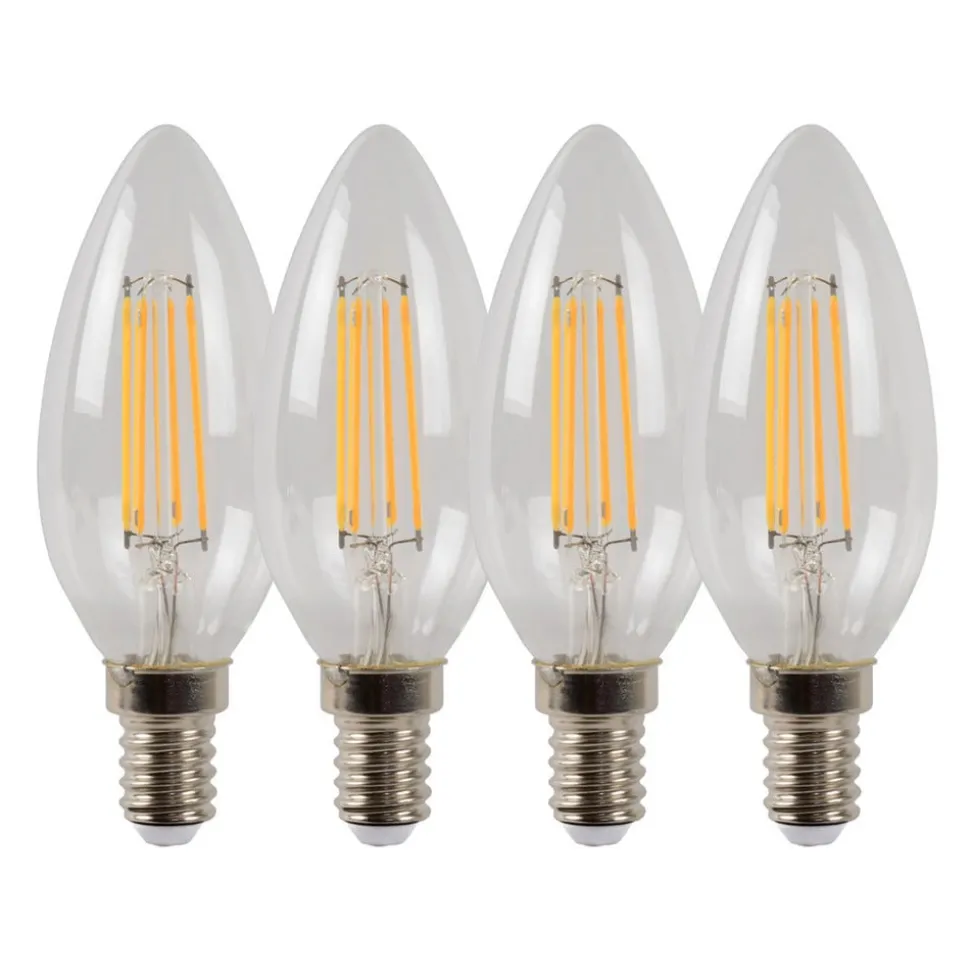 LED-kertepære E14 4W 2700K dæmpbar sæt med 4 stk