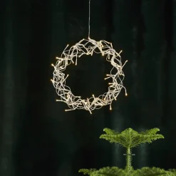 LED-krans Curly, varmhvid, Ø 30 cm