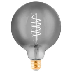 LED-kugle E27 G125 4W glødetråd sort-transparent