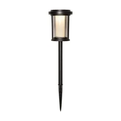 LED-lampe med jordspyd Alippa, sort, højde 44 cm metal