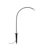 LED-lampe med jordspyd Cuca, sort, stål/glas, højde 65 cm