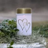 LED-lampe med jordspyd Hearty, hvid/guld 12 cm plast