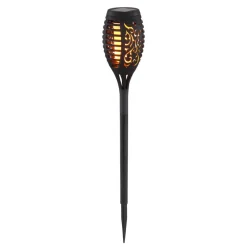 LED-lampe med jordspyd 33536-3, lygte, sort, sæt med 3 stk