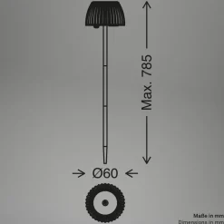 LED-lampe med jordspyd RIFFLE NANO, antracit Ø 6 cm, 2-pak