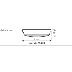 LED lampe til Eco Plano II, lysegrå