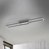 LED-loftlampe Asmin, CCT, sort, 95x17,5cm