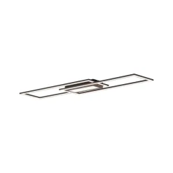 LED-loftlampe Asmin, CCT, sort, 100x17,9cm