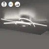 LED-loftlampe Biba, nikkel, længde 100 cm, metal CCT