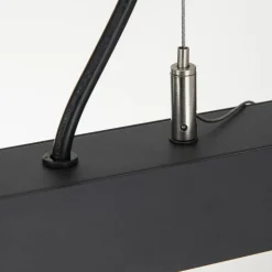 LED-loftlampe Bounce, sort, længde 113 cm, CCT, aluminium