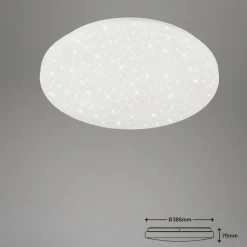 LED-loftlampe Brili Splash, IP44, hvid, 4.000K