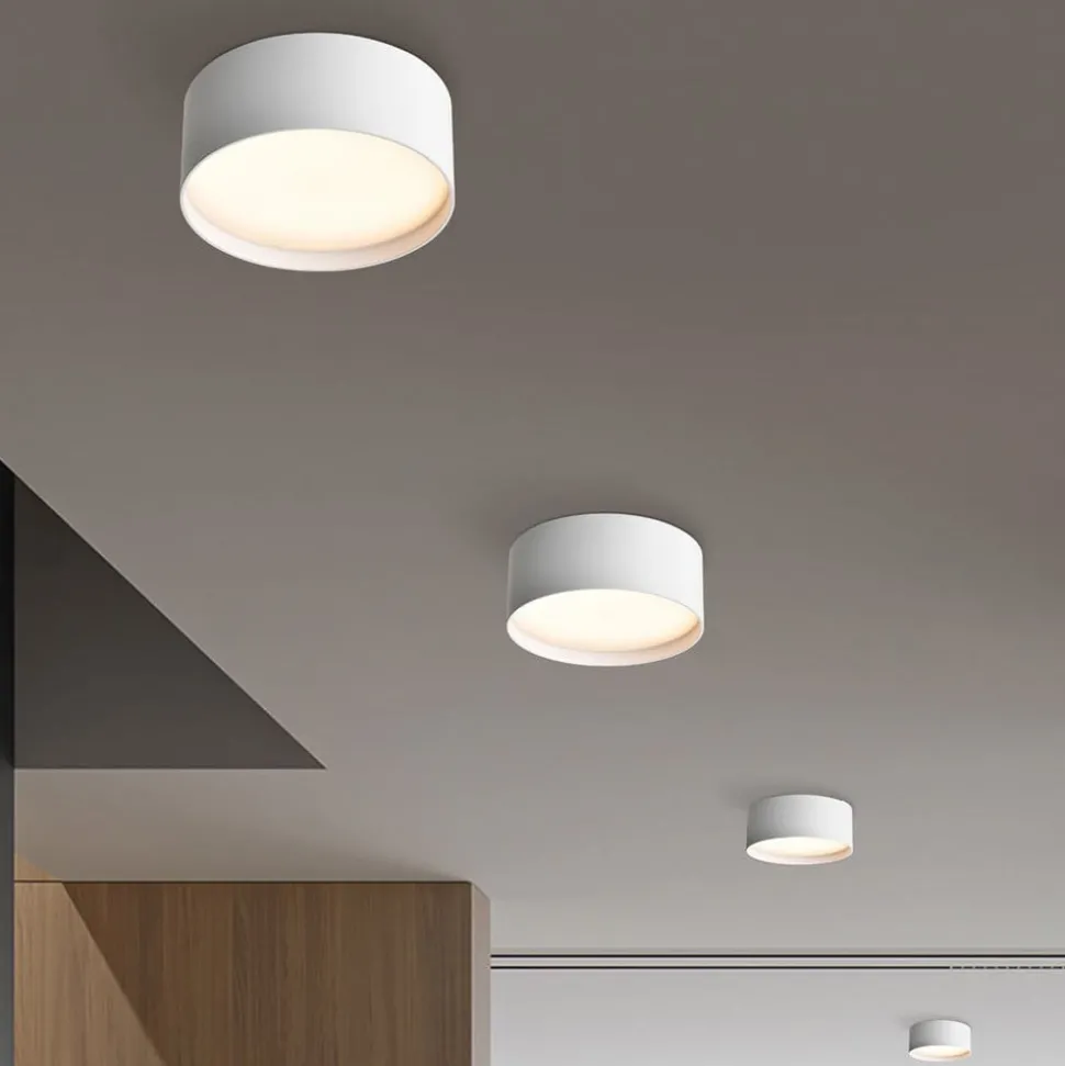 LED-loftlampe CMD 9194, Ø 15 cm, hvid, IP44, metal