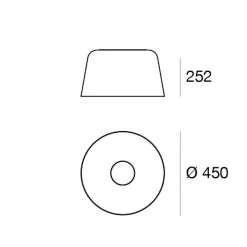 LED-loftlampe Delfi_S, sort, Ø 45 cm, metal