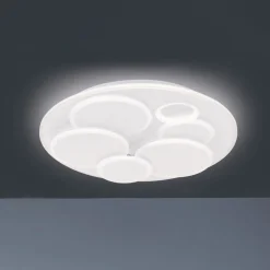 LED-loftlampe Dots, hvid, Ø 50 cm, metal/akryl, CCT