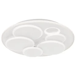 LED-loftlampe Dots, hvid, Ø 50 cm, metal/akryl, CCT