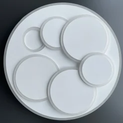 LED-loftlampe Dots, hvid, Ø 50 cm, metal/akryl, CCT