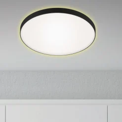 LED-loftlampe Flet med baggrundsbelysning, Ø 35,5 cm
