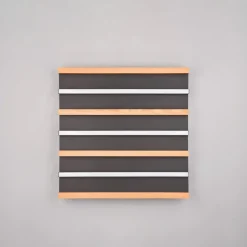LED-loftlampe Fontana, 46 x 30 cm træ/sort træ/metal