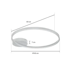 LED-loftlampe Giotto 1 lyskilde, hvid