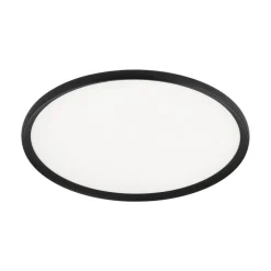 LED-loftlampe Kant, Ø 60 cm sort, CCT metal/plast