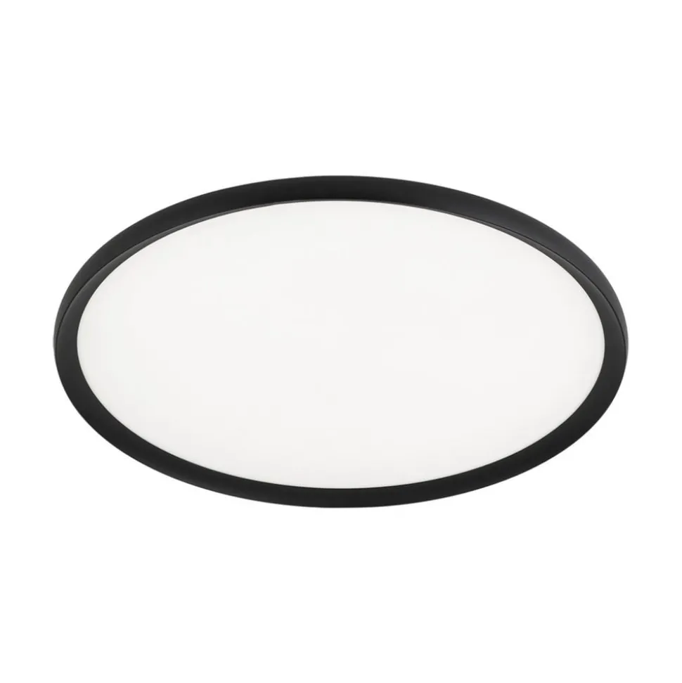 LED-loftlampe Kant, Ø 60 cm sort, CCT metal/plast