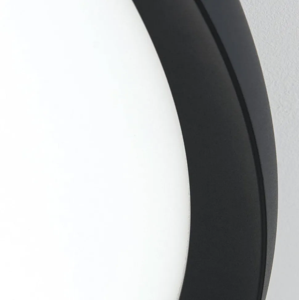 LED-loftlampe Kant, Ø 60 cm sort, CCT metal/plast