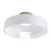LED-loftlampe Lunar, hvid, glas, Ø 42 cm, CCT, dæmpbar