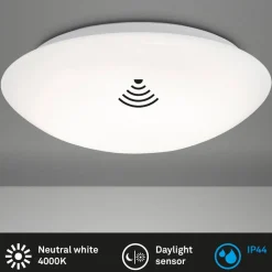 LED-loftlampe med sensor Elipso IP44 4.000K Ø38cm