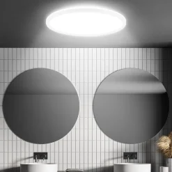 LED-loftlampe Move, sensor, Ø 42 cm, IP44, hvid, 4000K